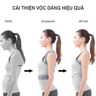 Đai Chống Gù Lưng Có Nẹp Cố Định Cột Sống Cải Thiện Tư Thế