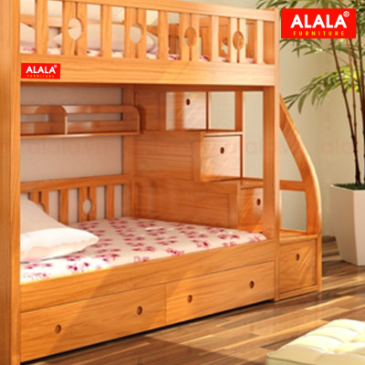 Giường tầng ALALA114 Cao Cấp/ Miễn phí vận chuyển và lắp đặt/ Đổi trả 30 ngày/ Sản phẩm được bảo hành 5 năm từ thương hiệu ALALA/ Chịu lực 700kg