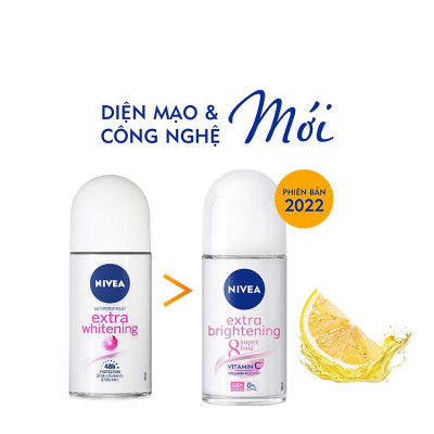 Lăn Ngăn Mùi NIVEA Extra Brightening Trắng Mịn Mờ Vết Thâm (50ml) - 83747