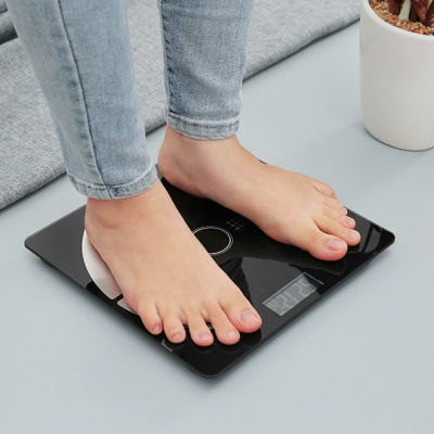 Cân điện tử bluetooth phân tích chỉ số cơ thể Kachi MK223 - Màu đen - Hàng chính hãng