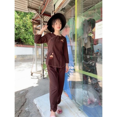 Đồ Lam Đi Chùa Pháp Phục Phật Giáo Cổ Tròn Ngọc kate