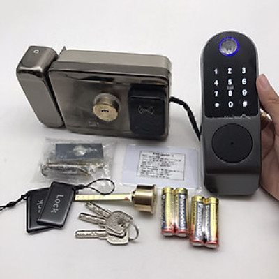 Khóa cổng sắt vân tay R8 - 5 chế độ mở khoá: Vân tay, mật mã, thẻ từ, chìa khoá cơ và APP TTlock.