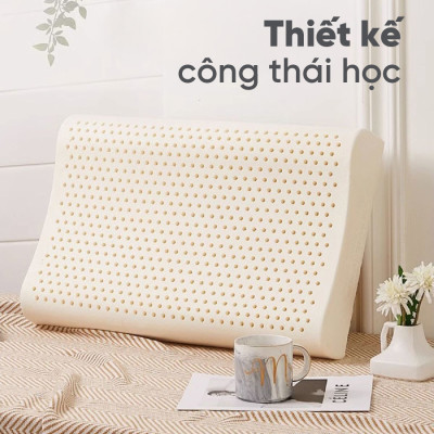 Gối Cao Su Vạn Thành Dợn VTGCSD4563 (45 x 63 cm) - Trắng