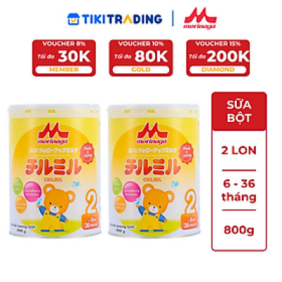 Combo 2 lon Sữa Morinaga số 2 (Chilmil) 800g