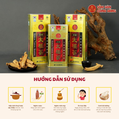 Thái cực sâm củ khô (Thiên sâm) 600g – số 20 (20củ special) – Daedong