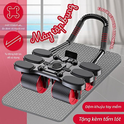 Con Lăn RW099 - 4 Bánh Tập Bụng Trợ Lực Thế Hệ Mới - Khuỷu Tay - Plank Tại Nhà