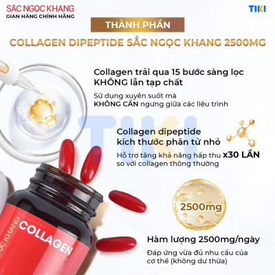 Collagen Sắc Ngọc Khang thế hệ mới 100% từ Nhật Bản [Hộp 60 viên]