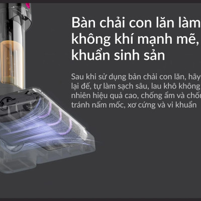 Máy hút bụi lau nhà Lydsto W1 lực hút 17000Pa thông minh tiện lợi - Hàng chính hãng