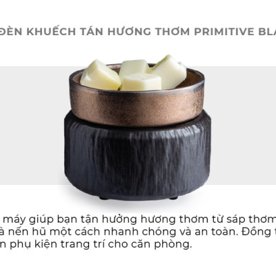 Máy khuếch tán hương thơm 2 trong 1 Yankee Candle - Primitive Black