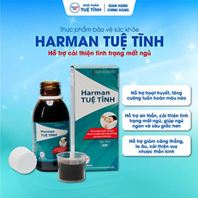[Combo 2 Hộp] Siro An Thần Ngủ Ngon Harman Tuệ Tĩnh - Hỗ trợ an thần, giúp dễ ngủ, ngủ ngon sâu giấc
