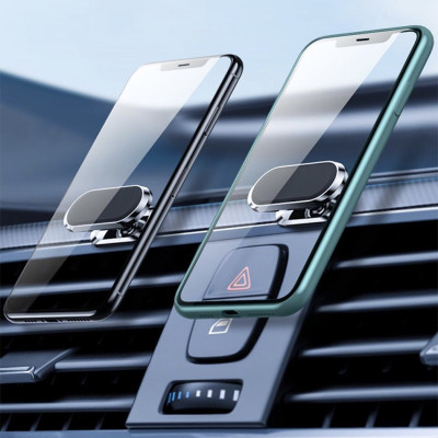 Giá đỡ Wiwu CH002 Car Mount dành cho điện thoại trên ô tô,  làm bằng vật liệu hợp kim nhôm, xoay 360 độ - Hàng chính hãng