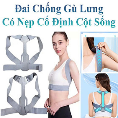 Đai Chống Gù Lưng Có Nẹp Cố Định Cột Sống Cải Thiện Tư Thế
