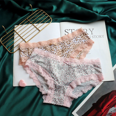 COMBO 5 QUẦN LÓT NỮ THUN LẠNH HỌA TIẾT BÁO ĐỐM VIỀN REN CAO CẤP 2339