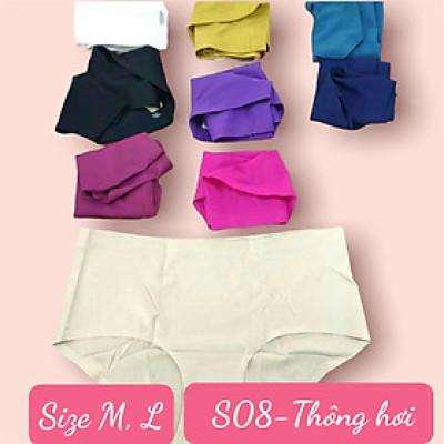 Combo 5 Quần Lót Nữ Thông Hơi Trơn Thái Lan S08 – Siêu Êm, Không Viền, Co Giãn 4 Chiều