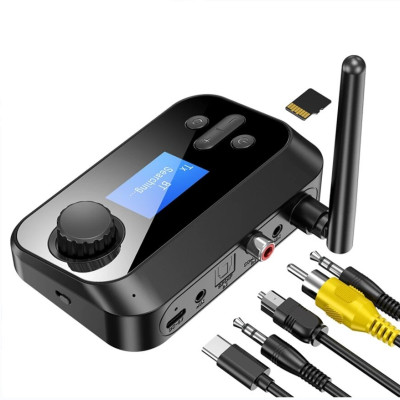 Hàng Chính Hãng - Bộ Thu Phát Âm Thanh Bluetooth C41-JA Bluetooth 5.0 Phạm Vi Kết Nối 10m Đa Dạng Kết Nối 3.5mm Optical Coaxial Chế Độ Chuyển Đổi Linh Hoạt RX TX Âm ThanH Hi-Fi Hỗ Trợ Đa Định Dạng Mp3 AAC SBC Pin Trâu 4-26Hỗ Trợ Thẻ Nhớ Ngoài - ROGTZ