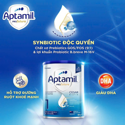 Combo 4 Sản phẩm dinh dưỡng công thức Aptamil Profutura Cesarbiotik 1 Infant Formula (Dành cho trẻ từ 0 - 12 tháng tuổi) - 800g