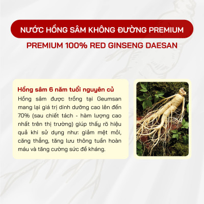 Nước Hồng Sâm Không Đường Hàn Quốc