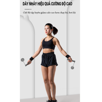 Dây Nhảy Thể Thao Lõi Thép Cao Cấp Teement Tự Động Đếm Số, Tích Hợp Đo Calo, Quãng Đường, Độ Dài Dây Tùy Chỉnh, Chiều Dài 3m, Trục Xoay 360 Độ  - Kèm Bóng Xoay, Tạ Điều Chỉnh Khối Lượng - Hàng Chính Hãng