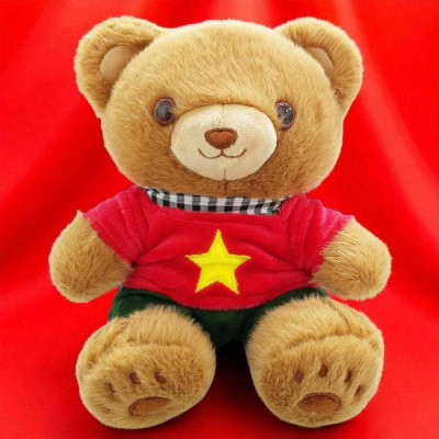 Gấu Bông Yêu Nước Áo Quốc Kỳ 20 cm - ZooZoo