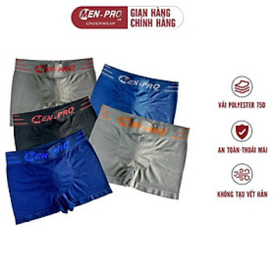 Combo 5 Quần lót nam đùi boxer dệt kim liền mạch Menpro MP33 – Seamless, co giãn 4 chiều, thoáng mát