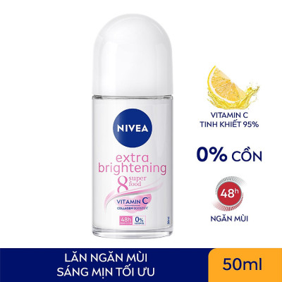 Lăn Ngăn Mùi NIVEA Extra Brightening Trắng Mịn Mờ Vết Thâm (50ml) - 83747