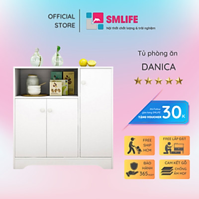 Tủ phòng ăn bằng gỗ phong cách sang trọng SMLIFE Danica