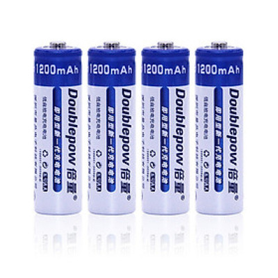 Bộ 4 Viên Pin Tiểu Sạc AA Cao Cấp 1200mAh Doublepow - Hàng nhập khẩu