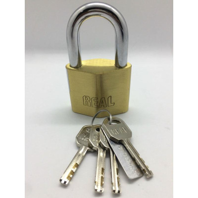 Ổ khóa REAL RL8710-01 thân đồng 55mm 4 chìa vuông - MSOFT