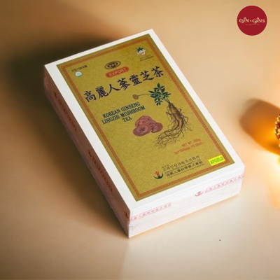 Trà sâm linh chi chính hãng Bio Apgold Hàn Quốc hộp gỗ 100gói