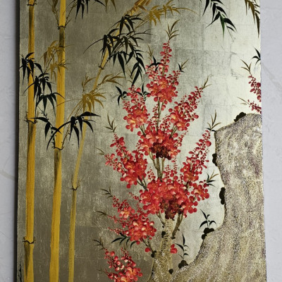 Tranh sơn mài dát vàng,bạc, cẩn ốc cao cấp Thanh Bình Lê size 40x60 cm