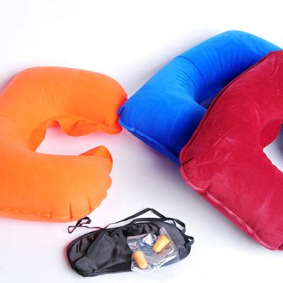 Gối Hơi Kê Cổ Du Lịch, Văn Phòng Tặng Kèm Bịt Mắt Và Bịt Tai Siêu Tiện Dụng