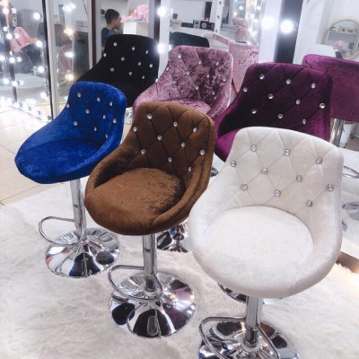 Ghế xoay quầy bar Juno Sofa mặt đệm nhung cao cấp 