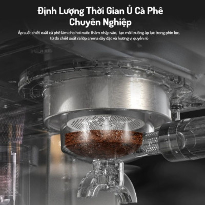 Máy pha cà phê bán tự động Espresso, Cappuccino, Latte thương hiệu Mỹ cao cấp HiBREW H10B - Hàng Nhập Khẩu