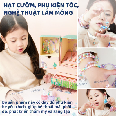 Phụ kiện cho bé gái vòng tay, vòng charm, sơn móng tay Mideer Girls Power Lacing Beads