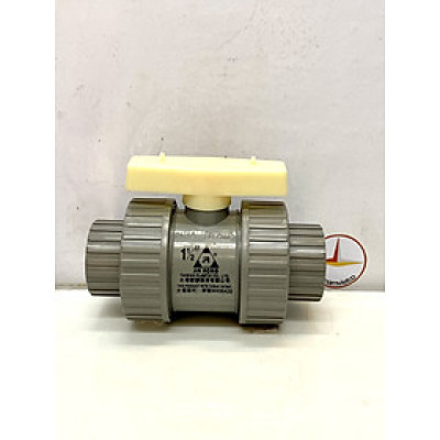 Van hai (2) đầu rắc co 49 nhựa PVC Jiarong _ UB015