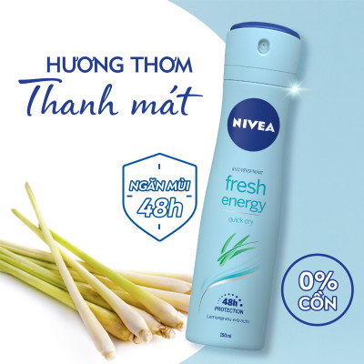 Xịt Ngăn Mùi NIVEA Tươi Mát Sức Sống (150 Ml) - 83750