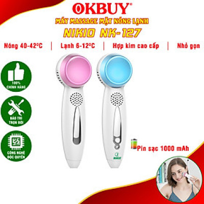 Máy massage mặt Nikio NK-127 - Điện di tinh chất, massage nóng lạnh trẻ hóa da mặt