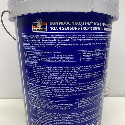 Sơn nước Toa 4 Seasons Tropic shield ngoại thất màu vàng 8522 _ 18L