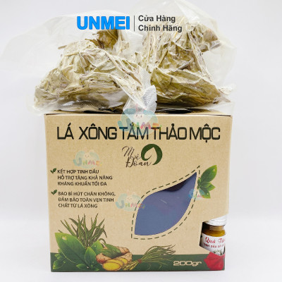 Lá Xông Thảo Mộc MỆ ĐOAN giúp Phục hồi sức khỏe làm sạch cơ thể sau sinh combo 200g/(Hộp 2gói)