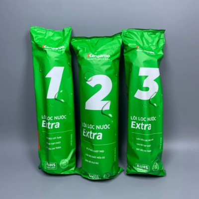 Combo bộ lọc thô Kangaroo lõi 123 dùng cho máy lọc nước Kangaroo - Hàng chính hãng