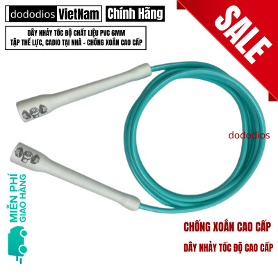 Dây nhảy tốc độ PVC dài 3m, đường kính 6mm cao cấp bền bỉ - Hàng chính hãng dododios, Dây Nhảy Chống Xoắn