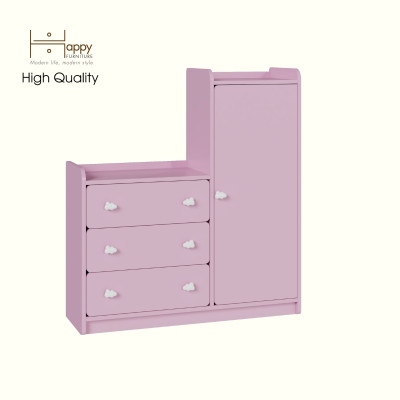 [Happy Home Furniture] KID, Tủ lưu trữ - 3 ngăn kéo cho trẻ em, 100cm x 32cm x 110cm ( DxRxC), THK_166