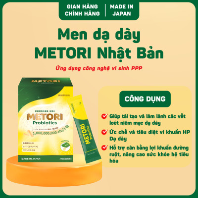 Men dạ dày METORI Nhật Bản - Ứng dụng công nghệ vi sinh PPP, hộp 20 gói