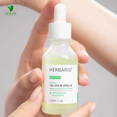 BOOSTED Serum Rau má & Diếp cá Herbario 30ml sạch mụn, thuần chay