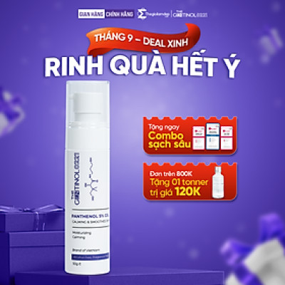 Kem hoạt chất phục hồi Panthenol 5% The Gentinol 0221 giúp làm dịu da, cải thiện nám, dưỡng ẩm làn da mịn màn và trắng sáng 50g