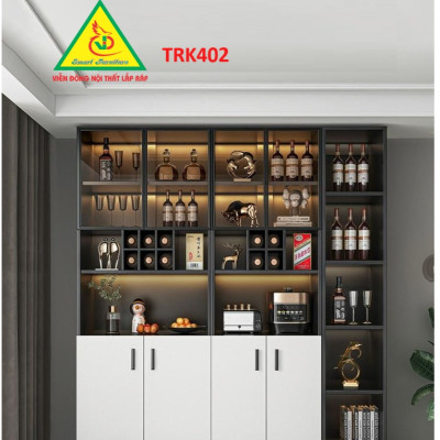Tủ rượu cánh kính, tủ trưng bày rượu TRK402 - Nội thất lắp ráp Viễn Đông ADV