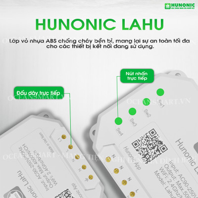 Công Tắc Thông Minh Wifi Hunonic, Công Tắc Hẹn Giờ Không Cần Internet - LAHU04 RTC