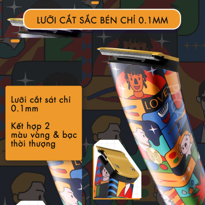 Tông đơ chấn viền Kemei KM-5017H thiết kế độc đáo, sử dụng sạc USB tiện lợi có thể cắt tóc, cạo râu, cạo đầu fade tóc... Hàng chính hãng