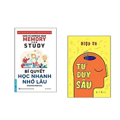Combo Sách Tư Duy - Kỹ Năng Sống: Bí Quyết Học Nhanh Nhớ Lâu +Tư Duy Sâu /Tặng Bookmark 