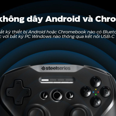 Tay Cầm Chơi Game Không Dây Steelseries Stratus+ Controller For Android/PC - Hàng chính hãng